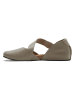 Comfortfusse Leder-Ballerinas in Taupe