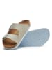 Comfortfusse Leren slippers beige