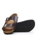 Comfortfusse Leren slippers bordeaux