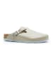 Comfortfusse Leren clogs beige