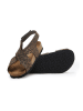 Comfortfusse Leren sandalen bruin/zwart