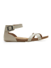 Comfortfusse Leder-Sandalen in Beige