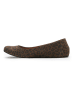 Comfortfusse Leren ballerina's bruin/zwart