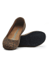 Comfortfusse Leder-Ballerinas in Braun