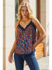 Milan Kiss Top bruin/blauw