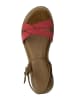 Marco Tozzi Leren sandalen rood/lichtbruin