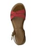 Marco Tozzi Skórzane sandały w kolorze czerwono-jasnobrązowym