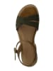 Marco Tozzi Leder-Sandalen in Khaki/ Hellbraun