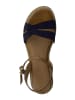 Marco Tozzi Skórzane sandały w kolorze jasnobrązowo-granatowym