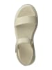 Marco Tozzi Leder-Sandalen in Creme