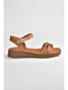 Gerois Leren sandalen lichtbruin