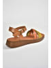 Gerois Leren sandalen lichtbruin/meerkleurig