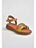 Gerois Leren sandalen lichtbruin/meerkleurig