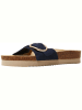 ESPRIT Leren slippers donkerblauw