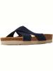 ESPRIT Leren slippers donkerblauw