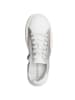 Patrizia Pepe Leren sneakers wit/zilverkleurig