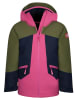 Trollkids Kurtka narciarska "Rauland" w kolorze oliwkowo-różowym