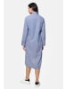 Le Jardin du Lin Leinen-Kleid in Blau/ Weiß