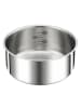 Tefal 4-delige steelpannenset "Ingenio" zilverkleurig/zwart