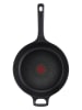 Tefal 2tlg. Set: Aluguss-Schmorpfanne "Trattoria Pro" in Schwarz - Ø 28 cm