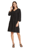 CARTOON Lniana sukienka w kolorze czarnym