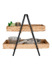House Nordic Decoratief dienbladrek lichtbruin/zwart - (B)42 x (H)43,5 x (T)23 cm