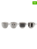 Miss Étoile 4er-Set: Kaffeetassen in Schwarz/ Weiß - (H)12 x Ø 9 cm
