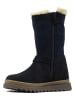 Richter Shoes Leder-Boots in Dunkelblau