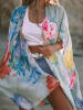Milan Kiss Kimono in Hellblau/ Bunt