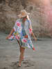 Milan Kiss Kimono in Hellblau/ Bunt