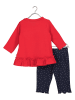 Blue Seven 2tlg. Outfit in Rot/ Schwarz