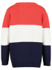 Blue Seven Pullover in Rot/ Weiß/ Dunkelblau