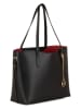 Mia Tomazzi Leder-Schultertasche "Gracchi" in Schwarz - (B)35 x (H)30 x (T)15 cm