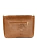 Mia Tomazzi Leder-Umhängetasche "Dergano" in Camel - (B)30 x (H)35 x (T)15 cm