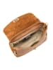 Mia Tomazzi Leren schoudertas "Dergano" camel - (B)30 x (H)35 x (D)15 cm