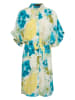Soaked in Luxury Sukienka "Saphira" w kolorze biało-turkusowo-żółtym