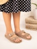 BABUNKERS Family Leder-Pantoletten in Taupe