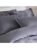 Rodier 2-delige set: satijnen kussenhoezen "Toile Fleurie" antraciet