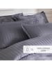 Rodier 2er-Set: Satin-Kissenhüllen "Toile Fleurie" in Anthrazit