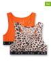 Sanetta 2-delige set: bustiers grijs/oranje