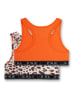 Sanetta 2-delige set: bustiers grijs/oranje