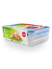 Emsa 3er-Set: Frischhaltedosen "Clip & Close" in Blau - 1 l