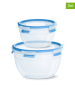 Emsa 2-delige set: vershouddozen "Clip & Close" blauw