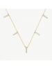 LE DIAMANTAIRE Gold-Halskette "Barrettes pendantes" mit Diamanten - (L)42 cm