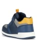 Geox Skórzane sneakersy "Rishon" w kolorze niebiesko-żółtym
