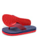 Flip Flop Zehentrenner "Comfy Tex" in Dunkelblau/ Rot