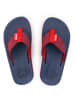 Flip Flop Zehentrenner "Comfy Tex" in Dunkelblau/ Rot
