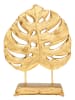 Kare Dekoracyjna figurka "Monstera Leaf" w kolorze złotym - 26,5 x 36 x 9 cm