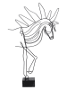 Kare Figurka dekoracyjna "Horse" w kolorze czarnym - 32 x 51 x 8 cm