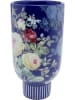 Kare Decoratieve vaas "Rose" blauw/meerkleurig - (H)26 x Ø 14 cm